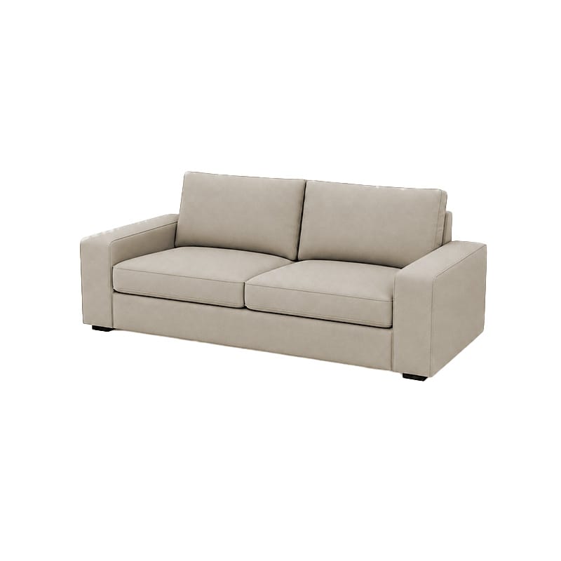 KIVIK 3-Seat Sofa Cover-Corduroy Silver White