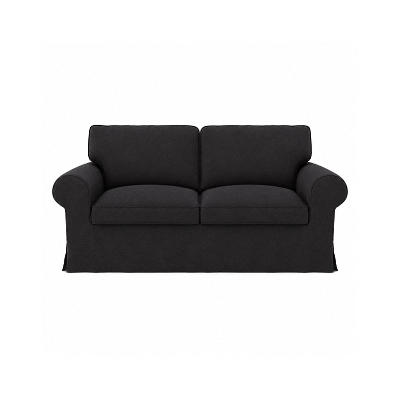 EKTORP Loveseat Cover-Microfiber Black