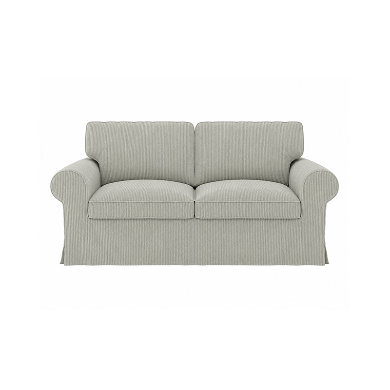 UPPLAND Loveseat Cover-Corduroy Silver White
