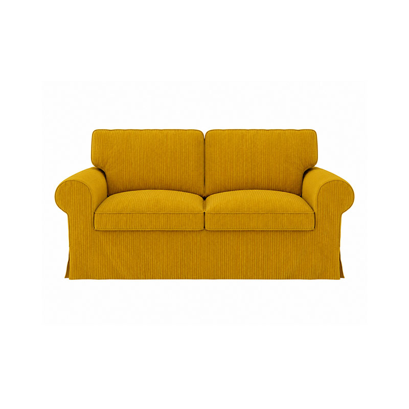 EKTORP Loveseat Cover-Corduroy Mustard