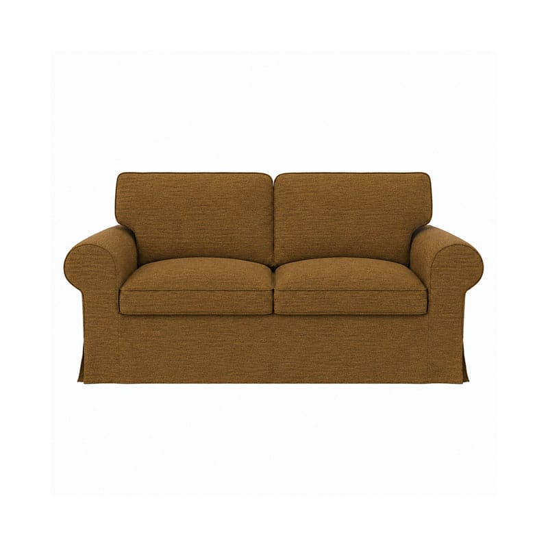 EKTORP Loveseat Cover-Patterned Weave  Antique Gold