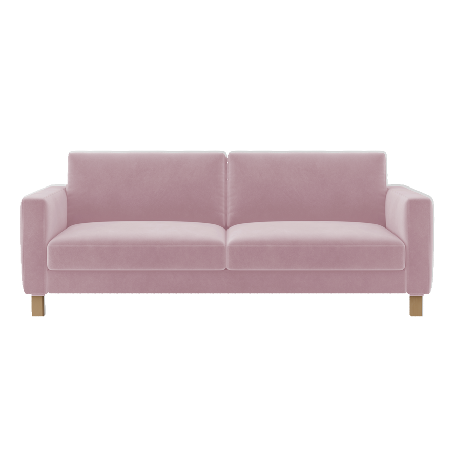 Velvet sofa cover, fits the Karlstad three-seater sofa