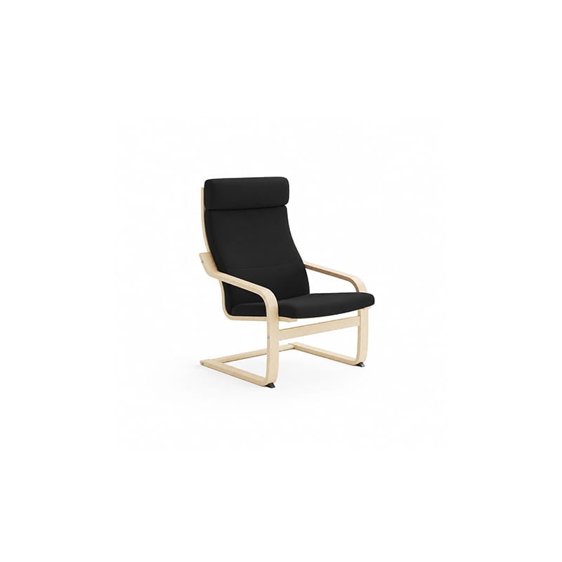 POANG armchair cover 1-Microfiber Black