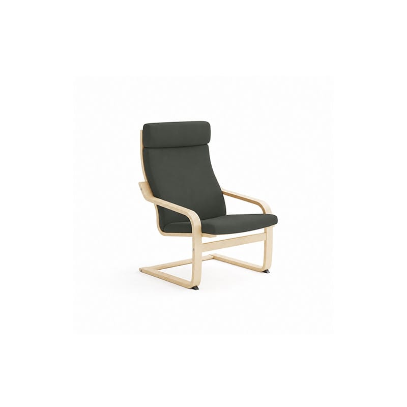 POANG armchair cover 1-Canvas Charcoal