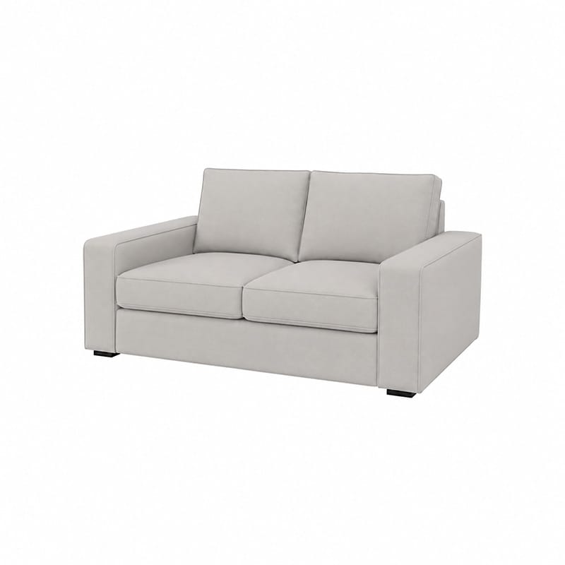 KIVIK Loveseat Cover-Corduroy Silver White