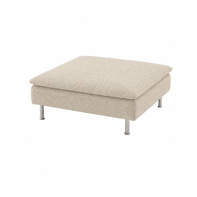 SODERHAMN Footstool Cover-Patterned Weave  Cream