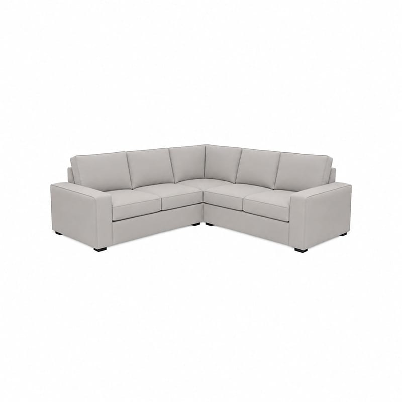 KIVIK 4-Seat Corner Sofa Cover-Corduroy Silver White