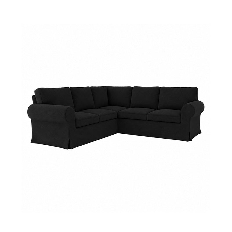 EKTORP 4-Seater Corner Sofa Cover-Microfiber Black