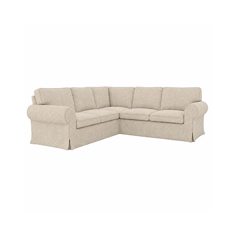 UPPLAND 4-Seater Corner Sofa Cover-Patterned Weave  Cream