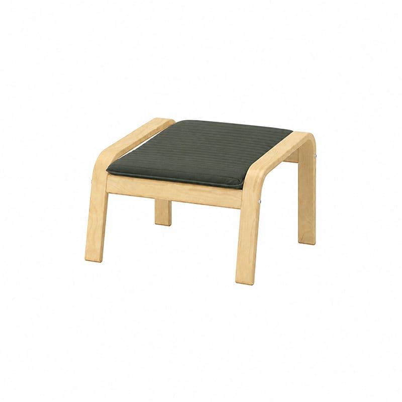 POANG Footstool Cover 2-Canvas Charcoal
