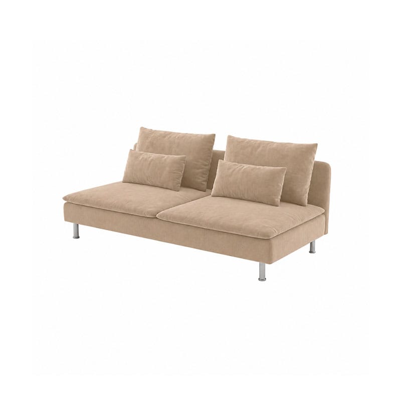 SODERHAMN 3-Seat Section Sofa Cover-Canvas Oatmeal