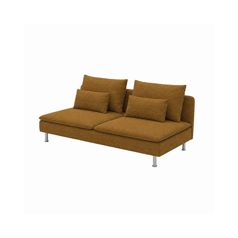 SODERHAMN 3-Seat Section Sofa Cover-Patterned Weave  Antique Gold