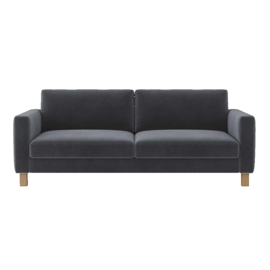 Velvet sofa cover, fits the Karlstad three-seater sofa