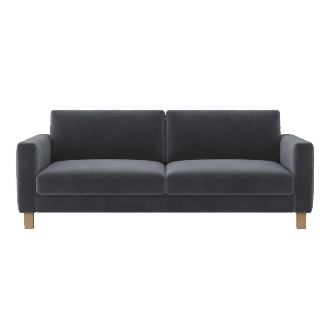 Velvet sofa cover, fits the Karlstad three-seater sofa
