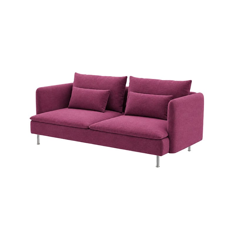SODERHAMN 3-Seat Sofa Cover-Canvas Berry plum
