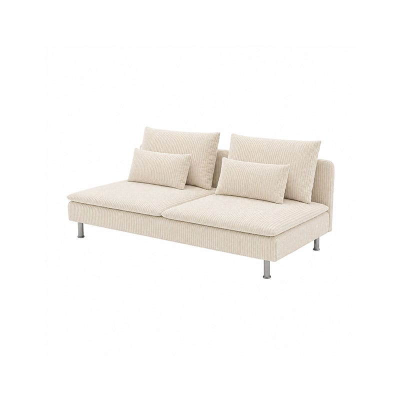 SODERHAMN 3-Seat Section Sofa Cover-Corduroy Cream