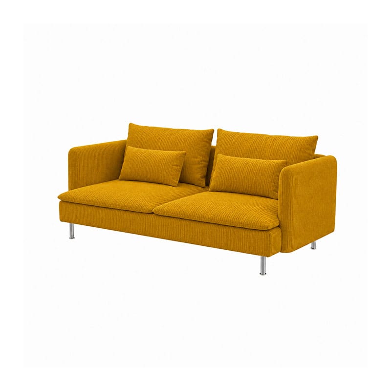 SODERHAMN 3-Seat Sofa Cover-Corduroy Mustard