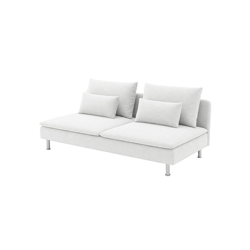 SODERHAMN 3-Seat Section Sofa Cover-Canvas Ivory