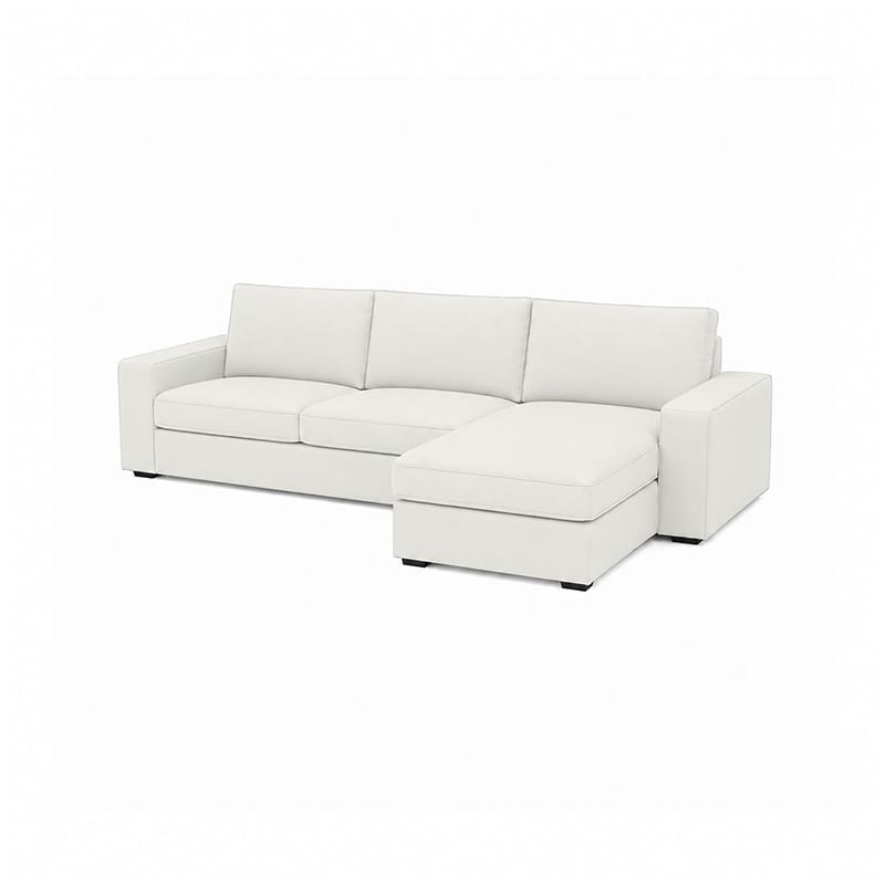 KIVIK 3-Seat Sofa Set with Chaise-Canvas Ivory