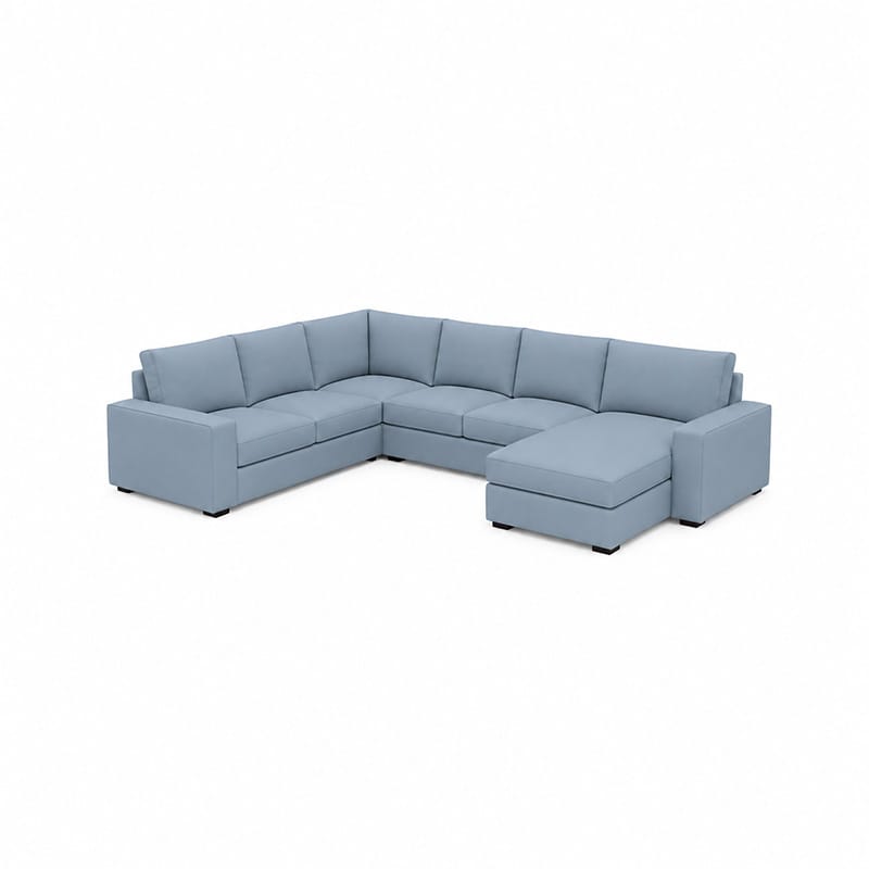 KIVIK 5-Seat Sofa Cover with Chaise-Corduroy Gray
