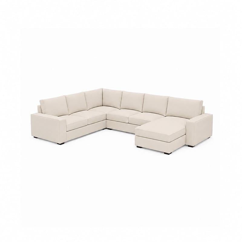 KIVIK 5-Seat Sofa Cover with Chaise-Corduroy Cream