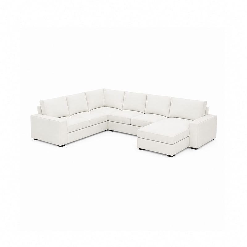 KIVIK 5-Seat Sofa Cover with Chaise-Canvas Ivory