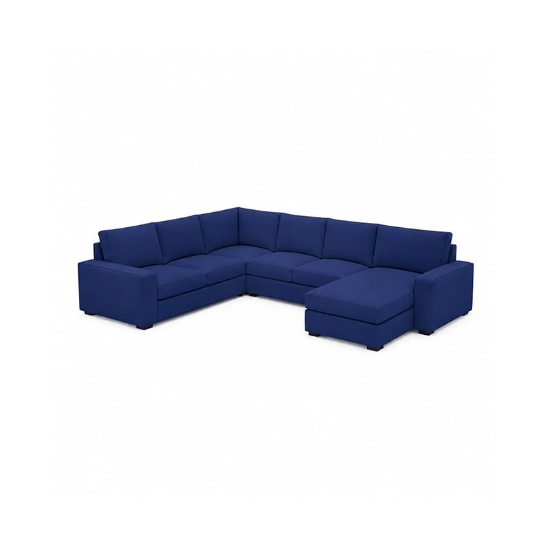 KIVIK 5-Seat Sofa Cover with Chaise-Canvas Deep blue