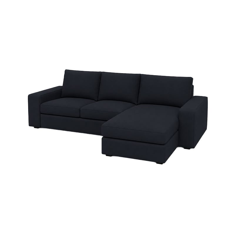Funda de sofá KIVIK de 4 plazas con chaise longue - Microfibra Camel
