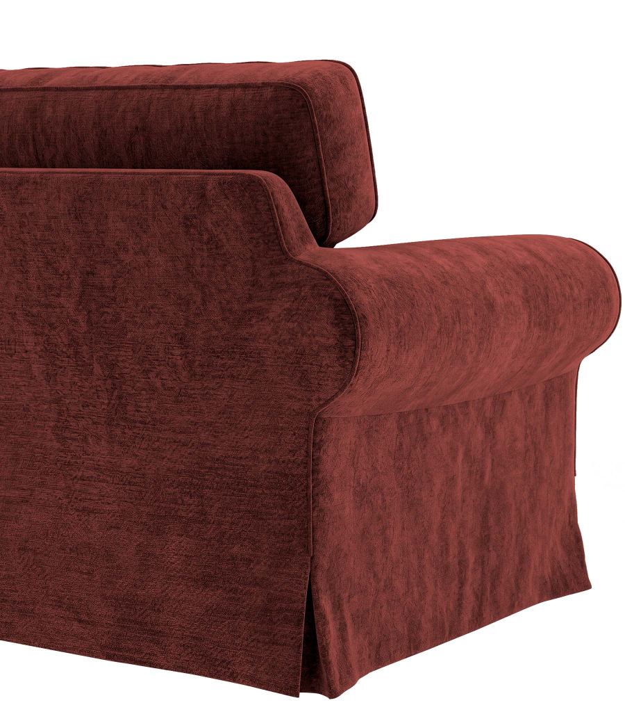 EKTORP Loveseat Cover-Chenille Burnt Brick