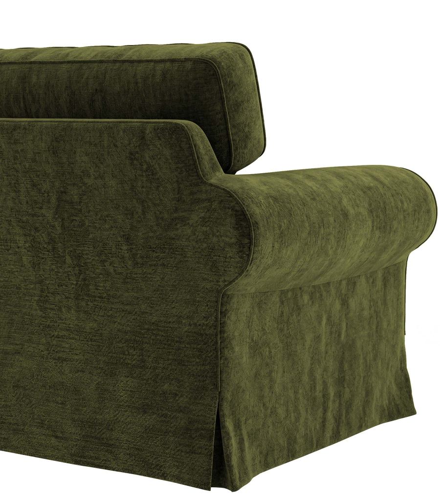 EKTORP Loveseat Cover-Chenille Winter Moss
