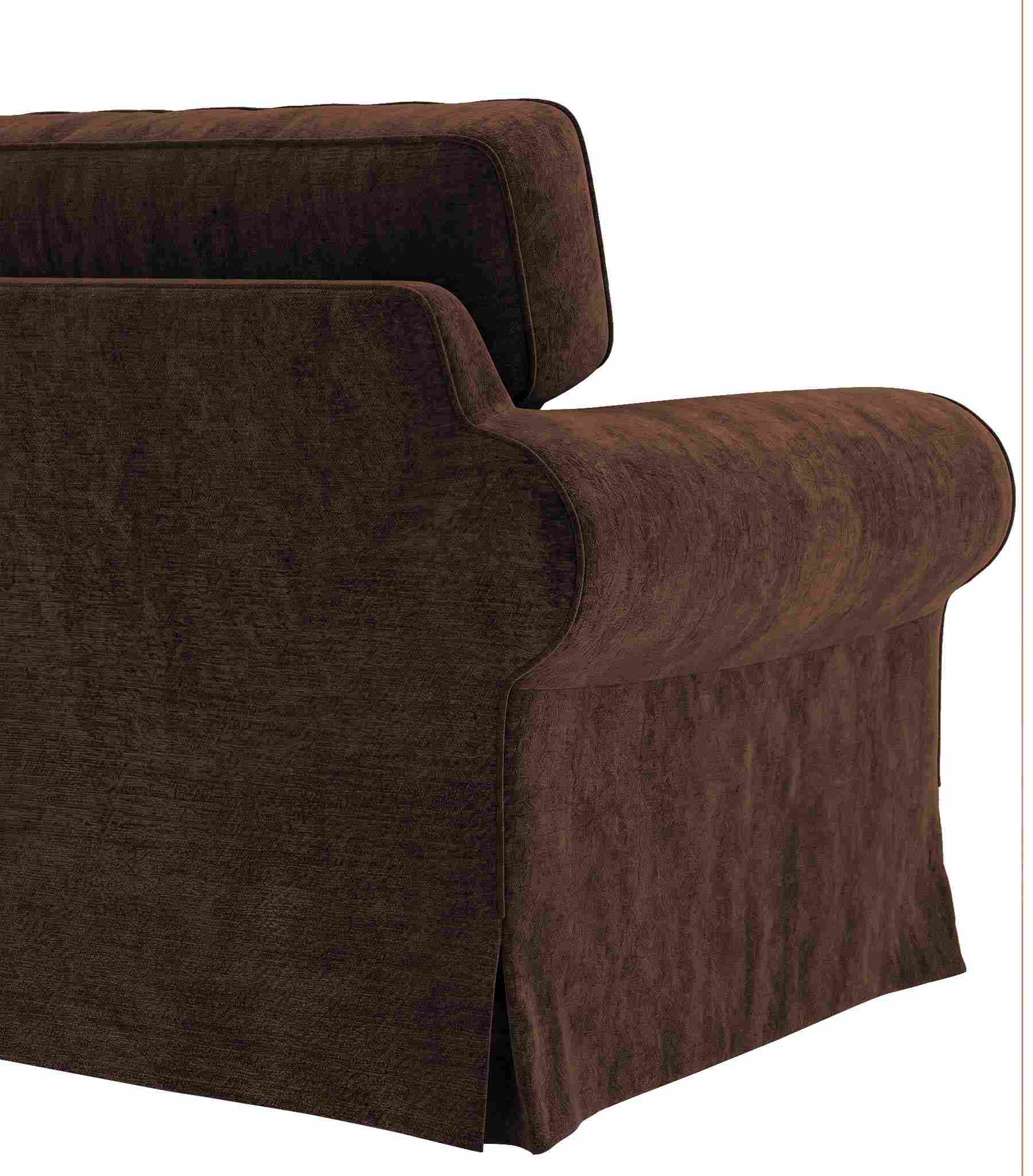 EKTORP 4-Seater Corner Sofa Cover-Chenille Chestnut