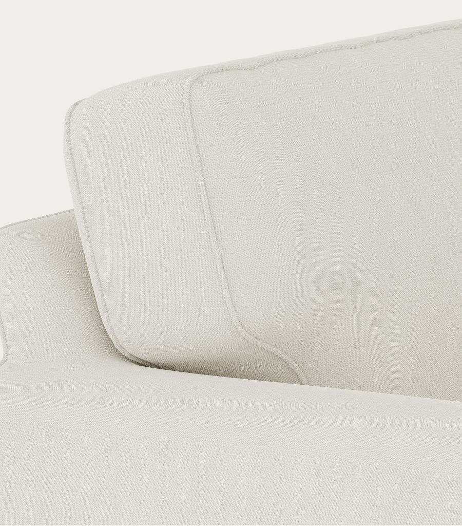EKTORP Chaise with Right Armrest Cover-Microfiber Ivory