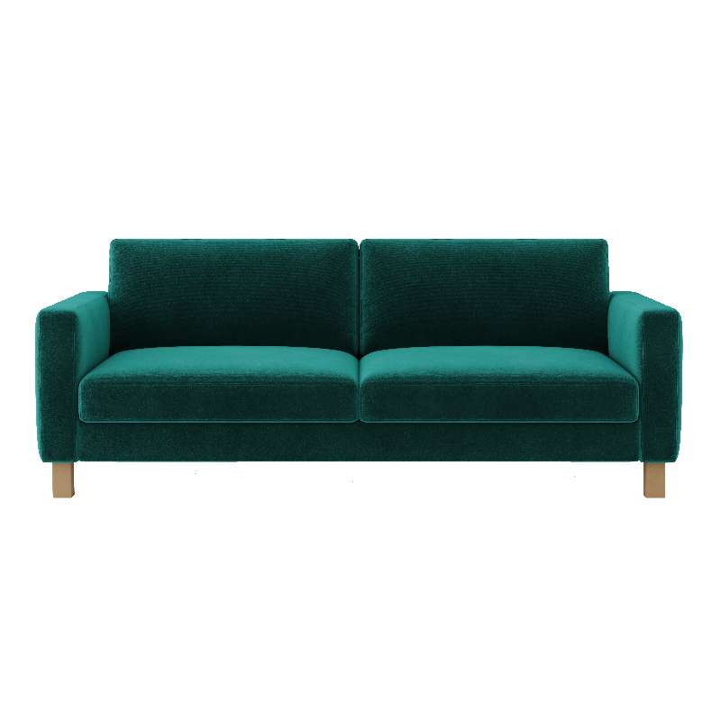 Velvet sofa cover, fits the Karlstad three-seater sofa