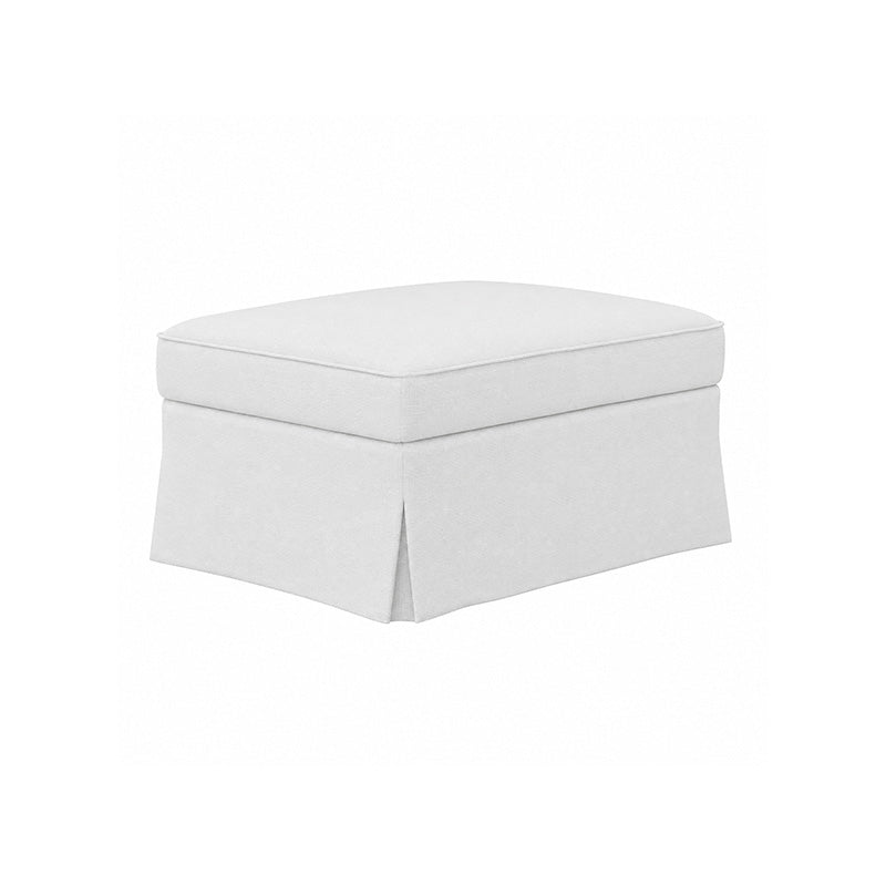 UPPLAND Footstool Cover-Canvas Pure white