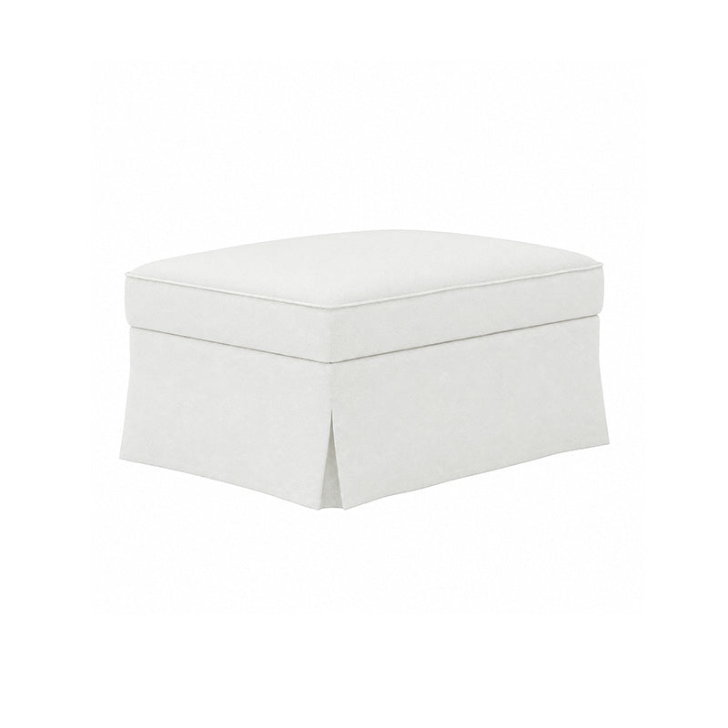 EKTORP Footstool Cover-Canvas Ivory