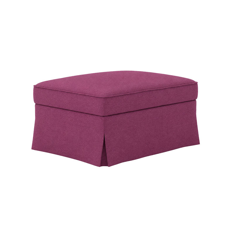 UPPLAND Footstool Cover-Canvas Berry plum