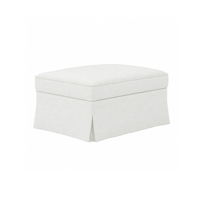 UPPLAND Footstool Cover-Canvas Ivory