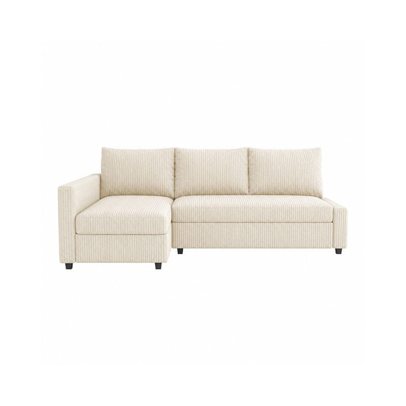 FRIHETEN Sofa Bed with Left Chaise Cover-Corduroy Cream