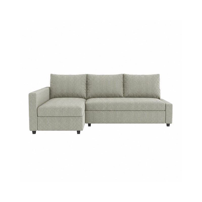 FRIHETEN Sofa Bed with Left Chaise Cover-Corduroy Silver White