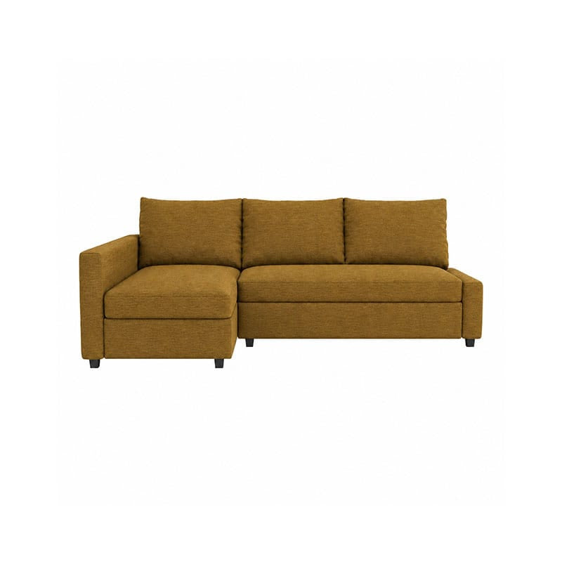 FRIHETEN Sofa Bed with Left Chaise Cover-Patterned Weave Antique Gold