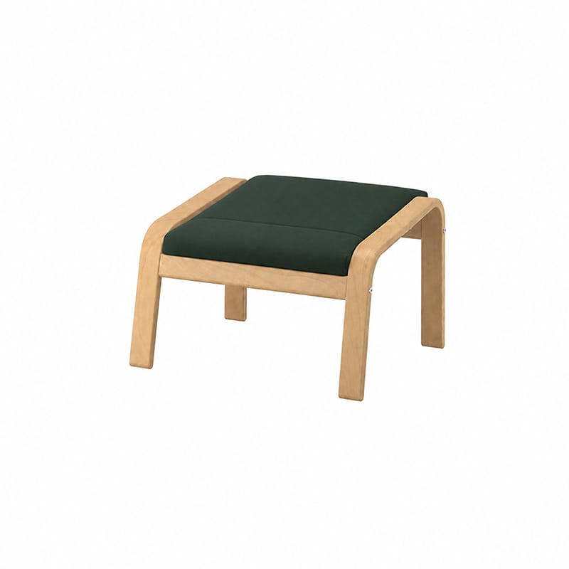 POANG Footstool Cover 1-Canvas Charcoal