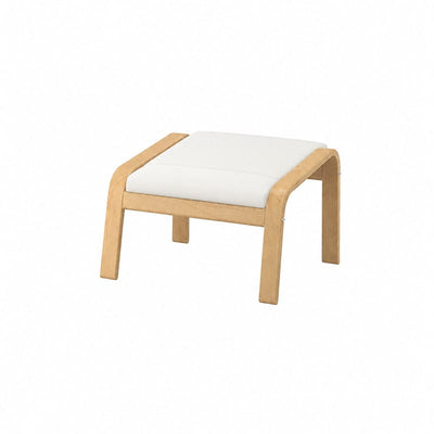 POANG Footstool Cover 1-Canvas Ivory