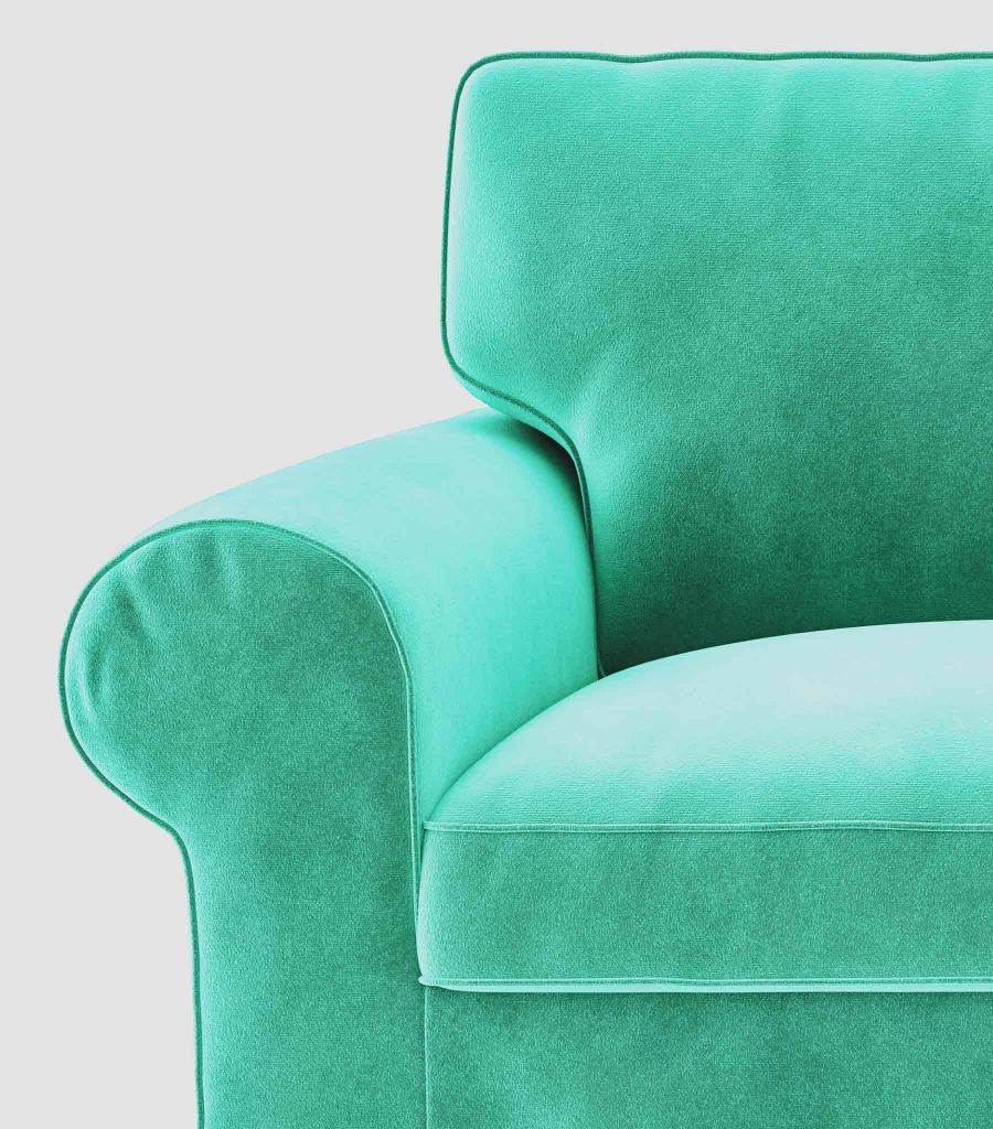 Funda para Chaiselongue EKTORP con Reposabrazos Izquierdo - Terciopelo Cian