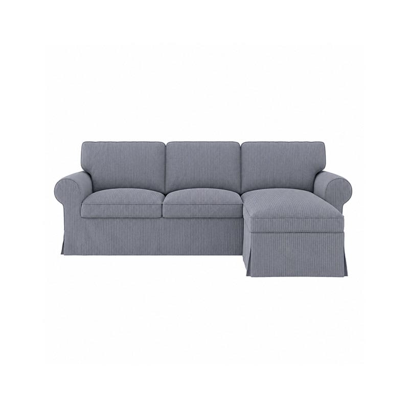 EKTORP 3 Seater Sofa with Chaise Cover-Corduroy Gray