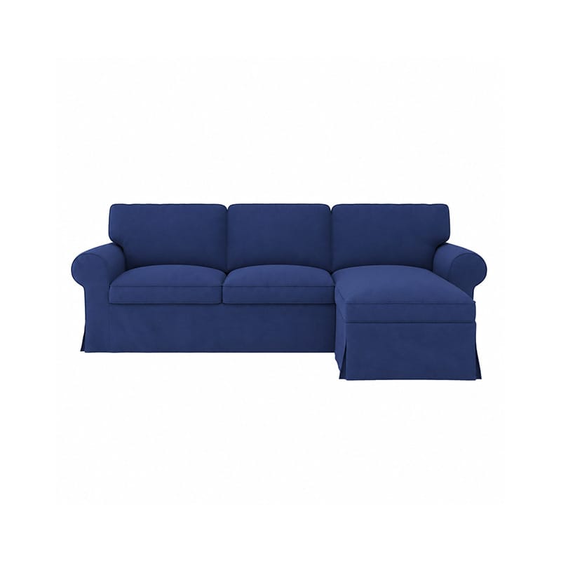 EKTORP 3 Seater Sofa with Chaise Cover-Canvas Deep blue