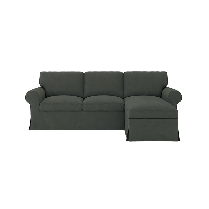 EKTORP 3 Seater Sofa with Chaise Cover-Canvas Charcoal
