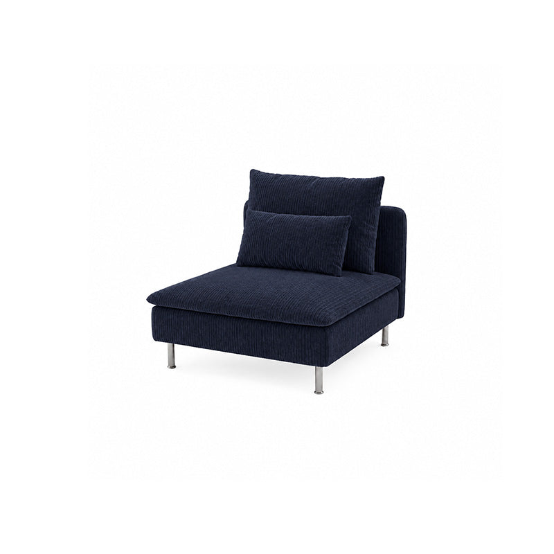 SODERHAMN 1-Seater Section Sofa Cover-Corduroy Ash Gray
