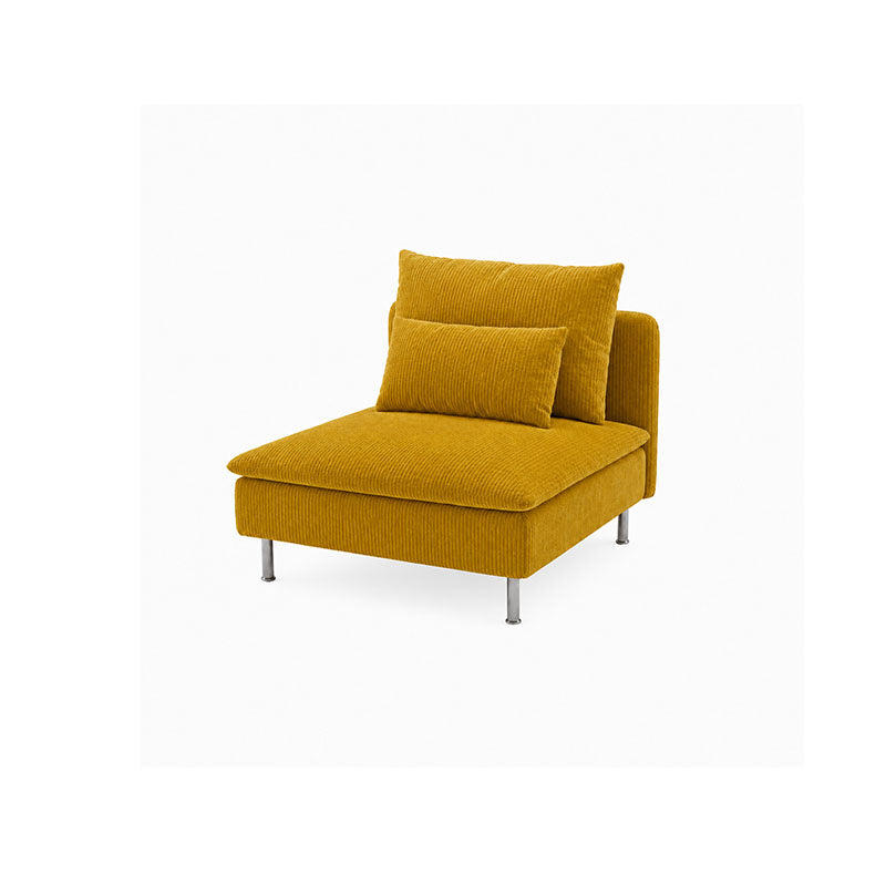 SODERHAMN 1-Seater Section Sofa Cover-Corduroy Mustard