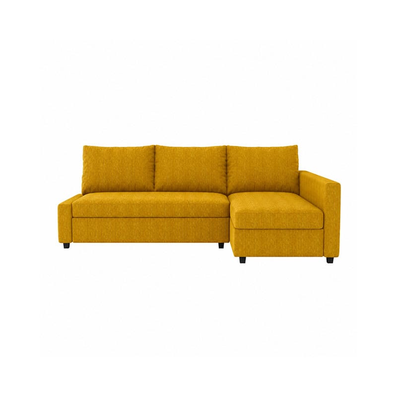 FRIHETEN Sofa Bed with Right Chaise Cover-Corduroy Mustard