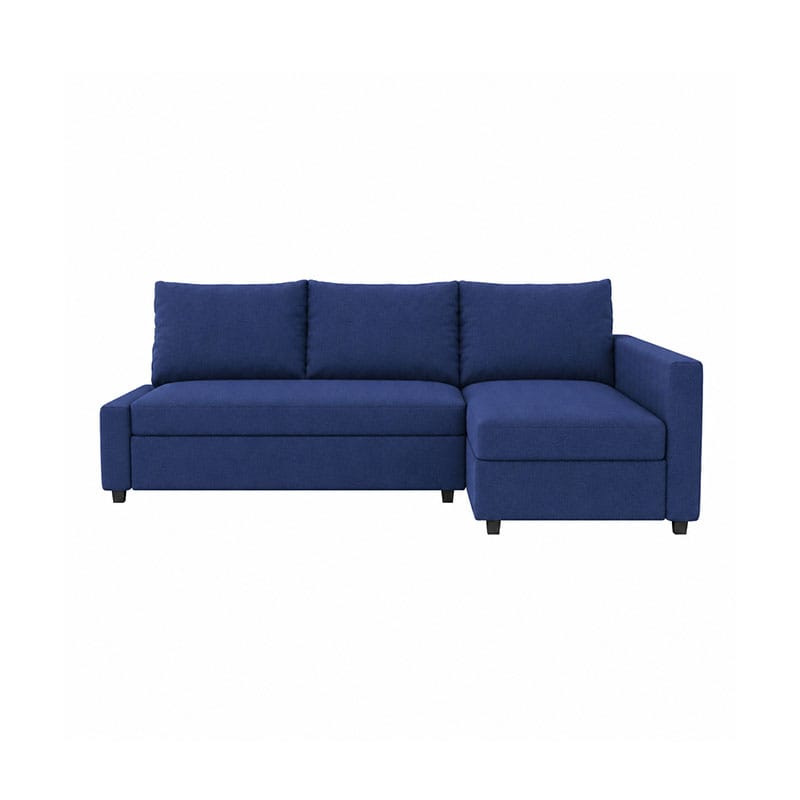 FRIHETEN Sofa Bed with Right Chaise Cover-Canvas Deep blue